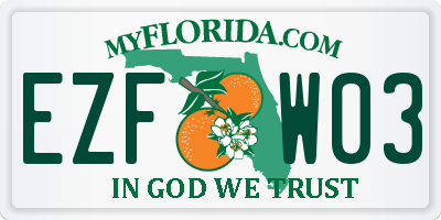 FL license plate EZFW03