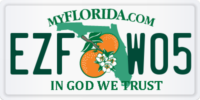 FL license plate EZFW05
