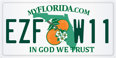 FL license plate EZFW11