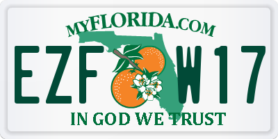 FL license plate EZFW17