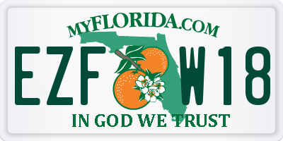 FL license plate EZFW18