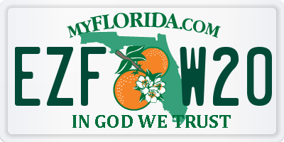 FL license plate EZFW20