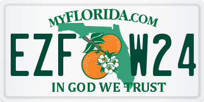 FL license plate EZFW24