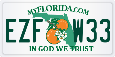 FL license plate EZFW33