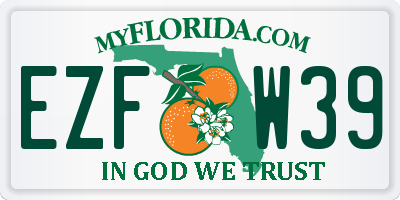 FL license plate EZFW39