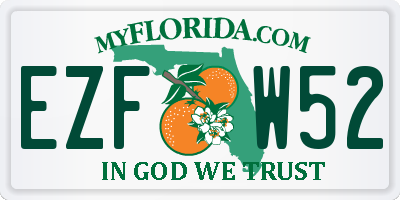 FL license plate EZFW52