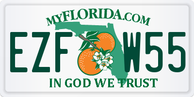 FL license plate EZFW55