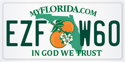 FL license plate EZFW60