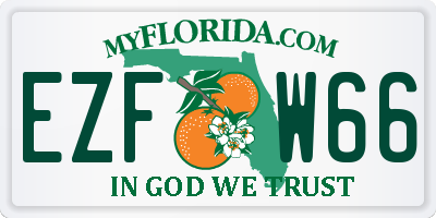FL license plate EZFW66