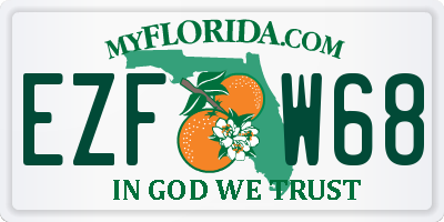 FL license plate EZFW68