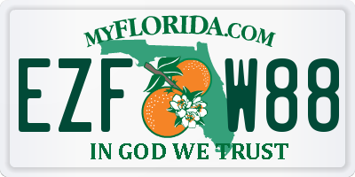 FL license plate EZFW88