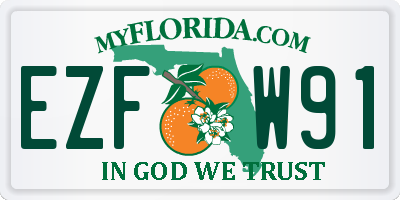 FL license plate EZFW91