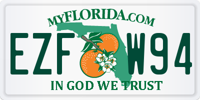 FL license plate EZFW94
