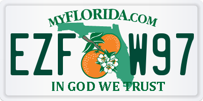 FL license plate EZFW97