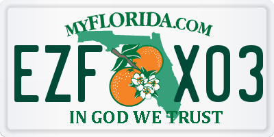 FL license plate EZFX03