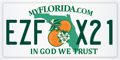 FL license plate EZFX21