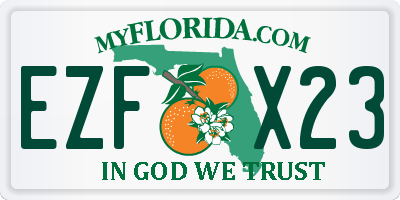 FL license plate EZFX23