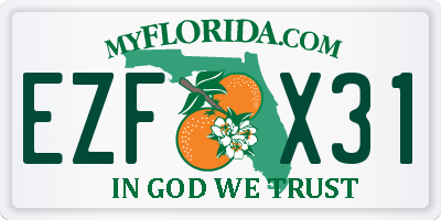 FL license plate EZFX31