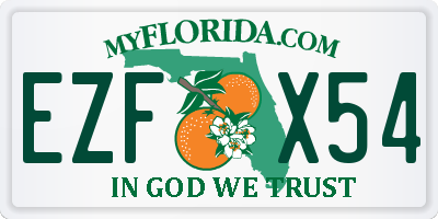 FL license plate EZFX54