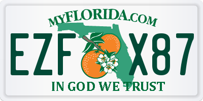 FL license plate EZFX87