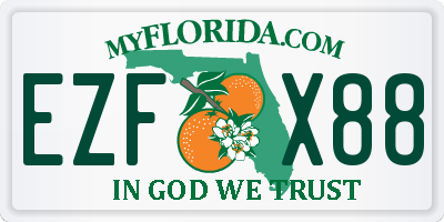 FL license plate EZFX88
