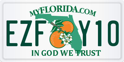 FL license plate EZFY10
