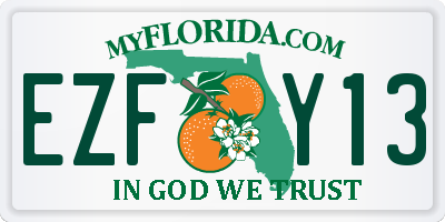 FL license plate EZFY13