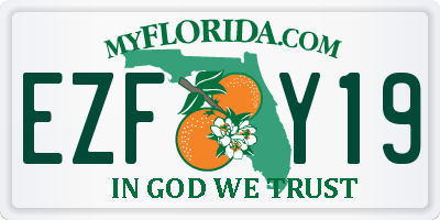 FL license plate EZFY19
