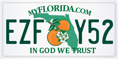 FL license plate EZFY52