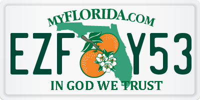 FL license plate EZFY53