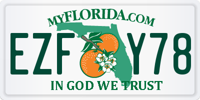 FL license plate EZFY78