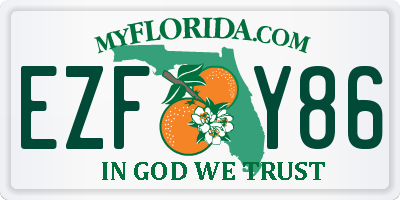 FL license plate EZFY86