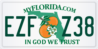 FL license plate EZFZ38