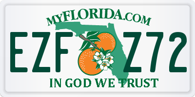 FL license plate EZFZ72