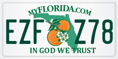 FL license plate EZFZ78