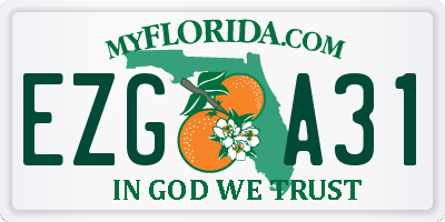 FL license plate EZGA31