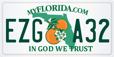 FL license plate EZGA32