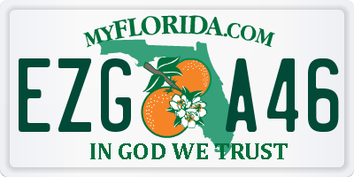 FL license plate EZGA46