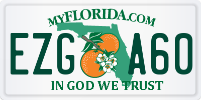FL license plate EZGA60