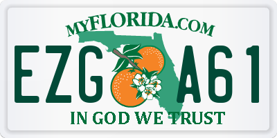 FL license plate EZGA61