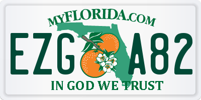 FL license plate EZGA82