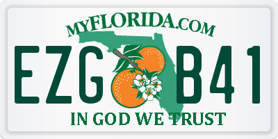 FL license plate EZGB41