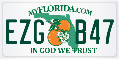 FL license plate EZGB47