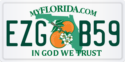 FL license plate EZGB59