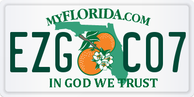 FL license plate EZGC07
