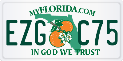 FL license plate EZGC75