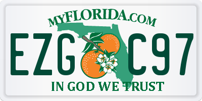 FL license plate EZGC97