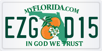 FL license plate EZGD15