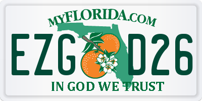 FL license plate EZGD26