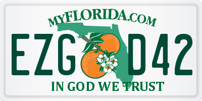 FL license plate EZGD42